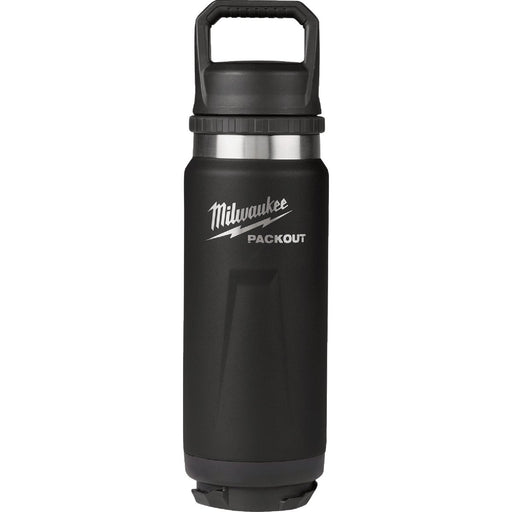 Milwaukee PACKOUT 24 Oz. Black Insulated Bottle with Chug Lid