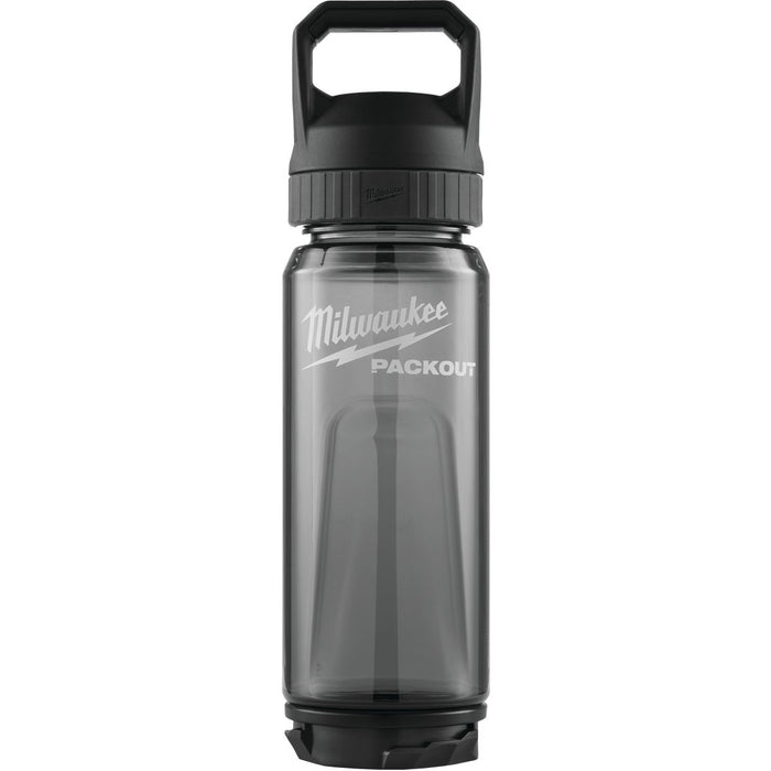 Milwaukee PACKOUT 25 Oz. Plastic Bottle with Chug Lid, Black