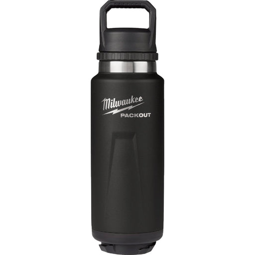 Milwaukee PACKOUT 36 Oz. Black Insulated Bottle with Chug Lid