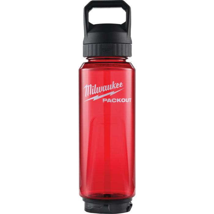 Milwaukee PACKOUT 34 Oz. Plastic Bottle with Chug Lid, Red