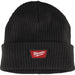 Milwaukee Black Cuffed Beanie Rib-Knit Acrylic Sock Cap