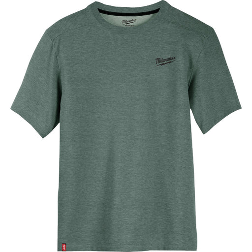 Milwaukee FREEFLEX Men's 2XL Green Short Sleeve Hybrid Work T-Shirt