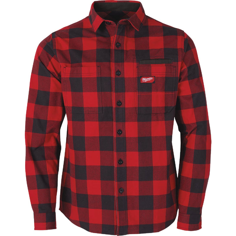 Milwaukee GridIron Men's Medium Red Long Sleeve Flannel Shirt