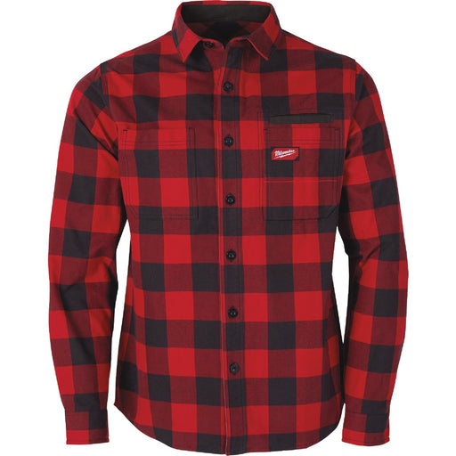 Milwaukee GridIron Men's Medium Red Long Sleeve Flannel Shirt