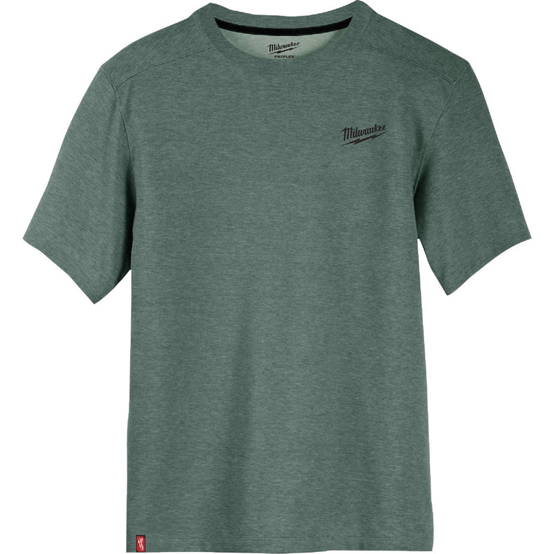 Milwaukee FREEFLEX Men's Large Green Short Sleeve Hybrid Work T-Shirt