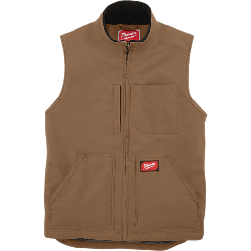 Milwaukee GRIDIRON Men's Medium Brown Sherpa-Lined Vest