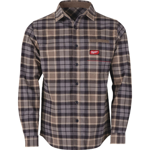 Milwaukee GridIron Men's Large Gray Long Sleeve Flannel Shirt