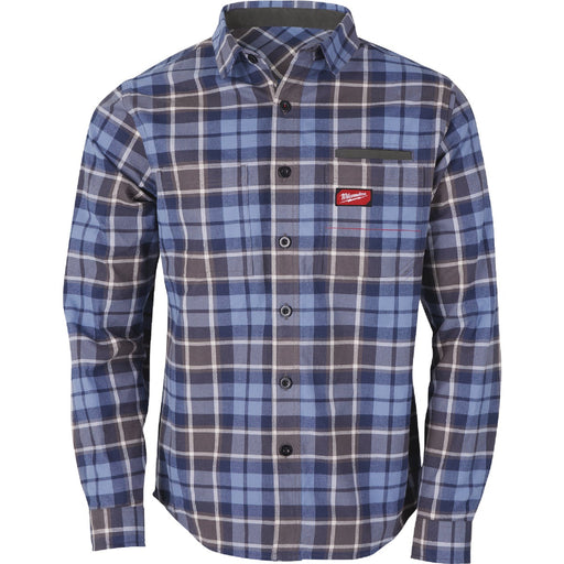 Milwaukee GridIron Men's Medium Blue Long Sleeve Flannel Shirt
