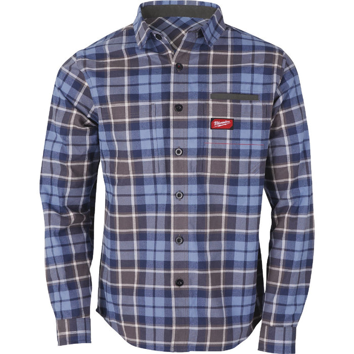 Milwaukee GridIron Men's Medium Blue Long Sleeve Flannel Shirt
