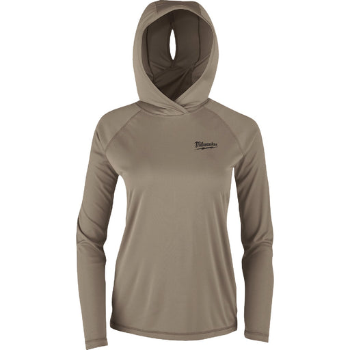 Milwaukee WORKSKIN Women's Large Sandstone Hooded Sun Shirt