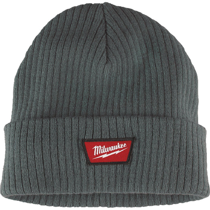 Milwaukee Green Cuffed Beanie Rib-Knit Acrylic Sock Cap