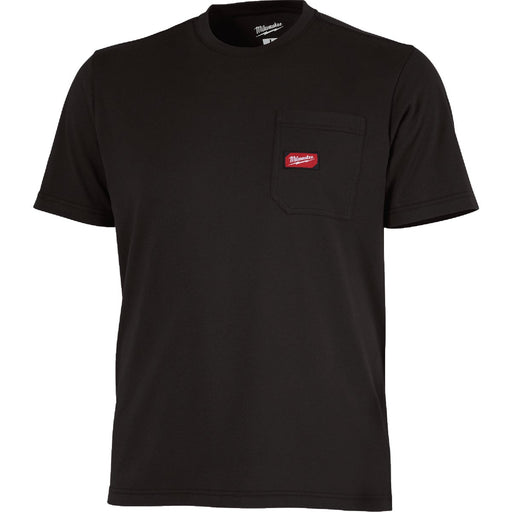 Milwaukee GridIron Small Black Short Sleeve Heavy-Duty Pocket T-Shirt