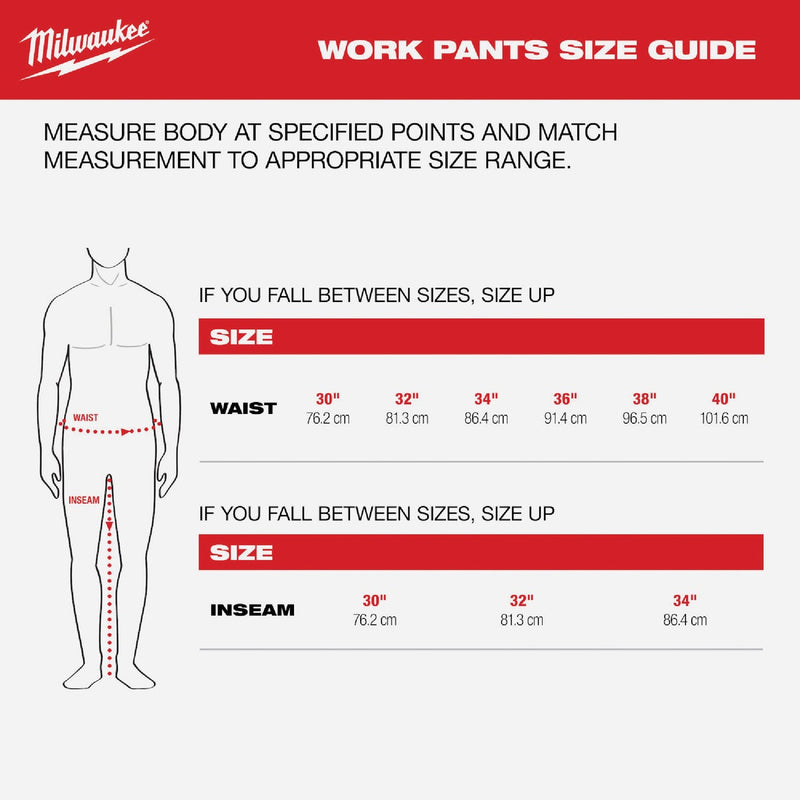 Milwaukee FREEFLEX Black 36 x 32 Tech Pants