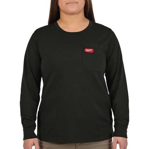 Milwaukee GRIDIRON Women's Large Black Long Sleeve Pocket T-Shirt