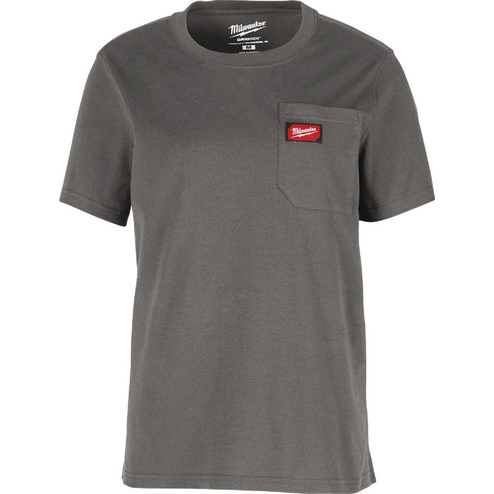 Milwaukee GridIron Women's Small Gray Short Sleeve Pocket T-Shirt
