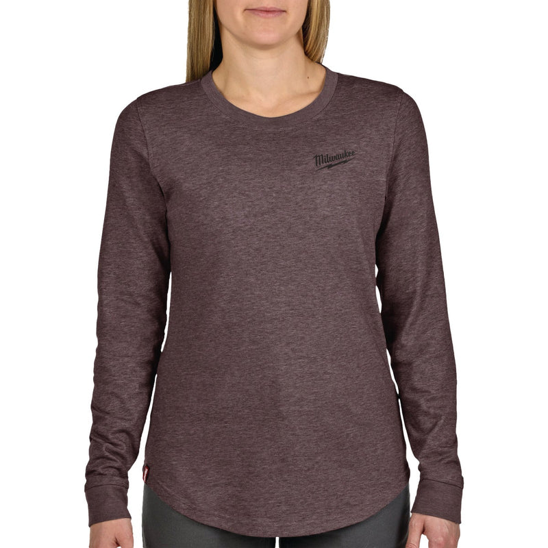 Milwaukee FREEFLEX Women's XL Purple Long Sleeve Hybrid T-Shirt