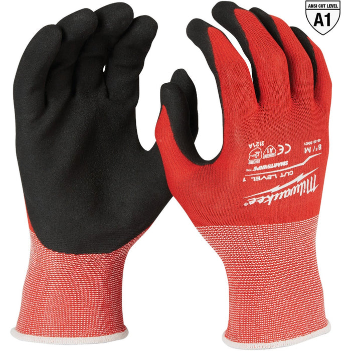 Milwaukee Unisex Medium Nylon/Lycra Blend Nitrile Dipped Cut 1 Glove