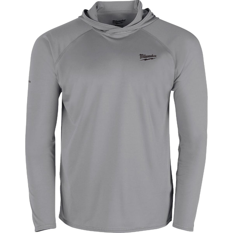 Milwaukee Workskin 2XL Gray Hooded Men's Sun Shirt