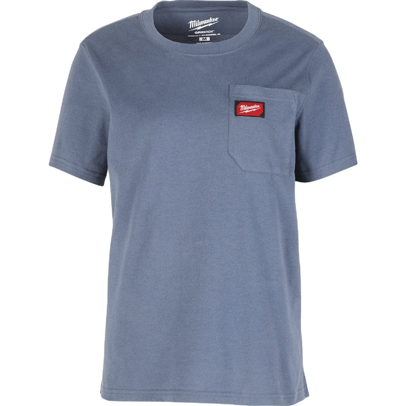 Milwaukee GridIron Women's XL Blue Short Sleeve Pocket T-Shirt