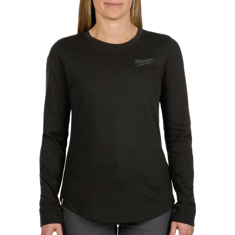Milwaukee FREEFLEX Women's Medium Black Long Sleeve Hybrid T-Shirt