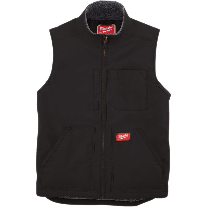Milwaukee GRIDIRON Men's Medium Black Sherpa-Lined Vest