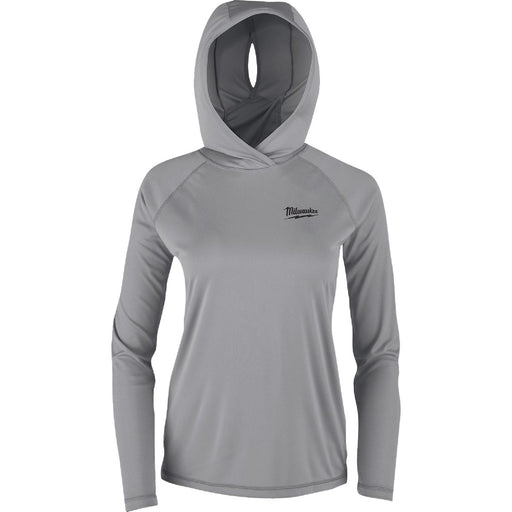 Milwaukee WORKSKIN Women's 2XL Gray Hooded Sun Shirt
