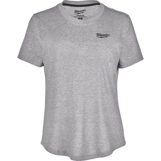 Milwaukee FREEFLEX Women's Medium Gray Short Sleeve Hybrid T-Shirt