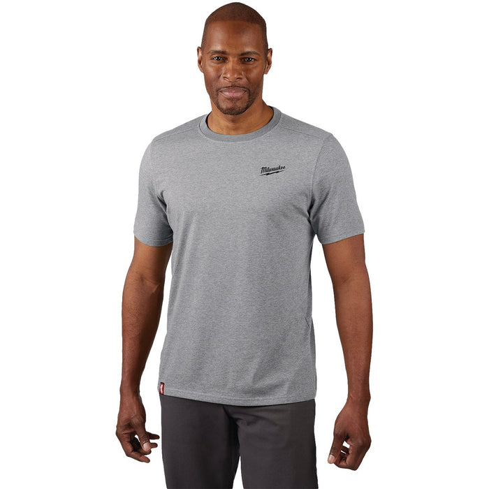 Milwaukee FREEFLEX Men's Medium Gray Hybrid Short Sleeve Work Shirt