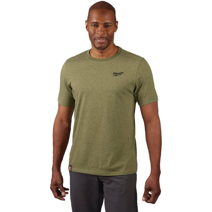 Milwaukee FREEFLEX Men's XL Green Hybrid Short Sleeve Work Shirt