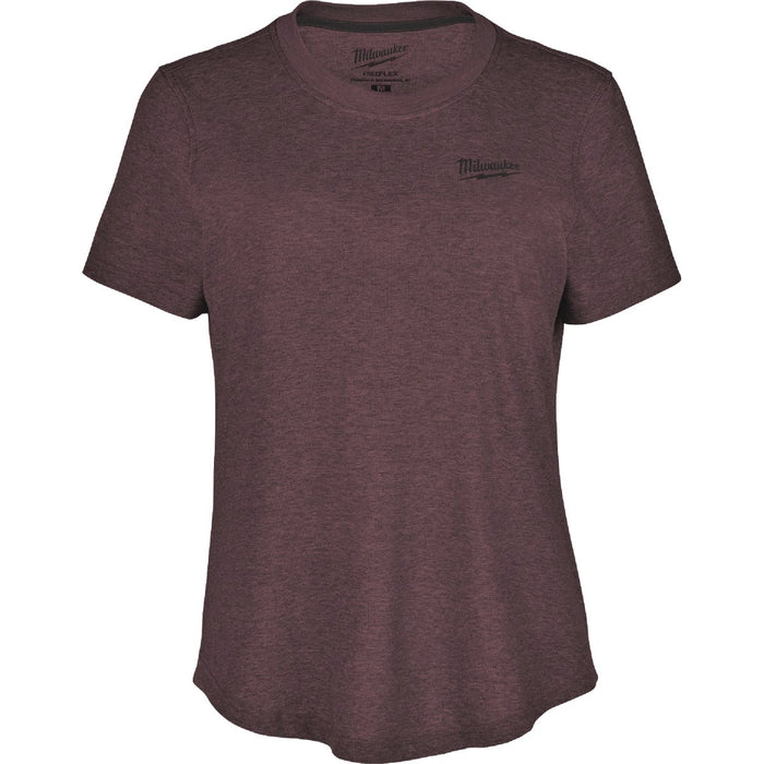 Milwaukee FREEFLEX Women's Large Purple Short Sleeve Hybrid T-Shirt