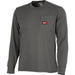 Milwaukee GridIron Small Gray Long Sleeve Heavy-Duty Pocket T-Shirt