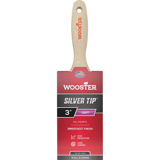 Wooster SILVER TIP 3 In. Flat Wall Varnish And Paint Brush