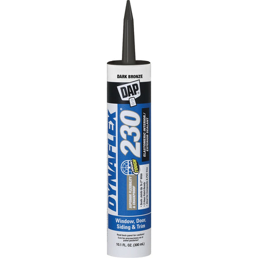 Dap Dynaflex 230 10.1 Oz. 100% Waterproof Window, Door, Siding & Trim Elastomeric Sealant, Dark Bronze