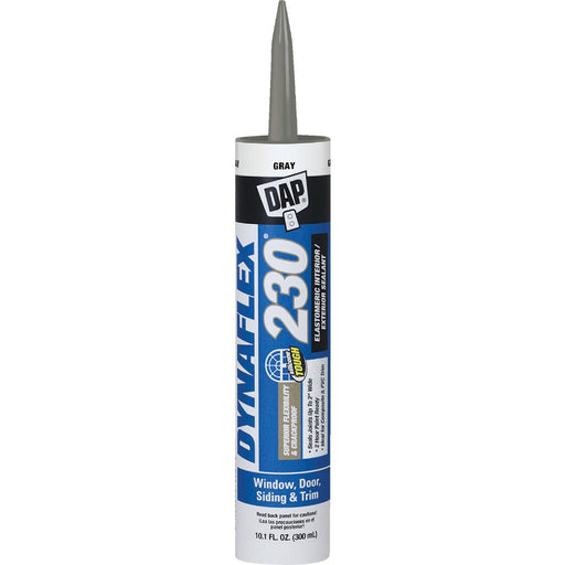 Dap Dynaflex 230 10.1 Oz. 100% Waterproof Window, Door, Siding & Trim Elastomeric Sealant, Gray