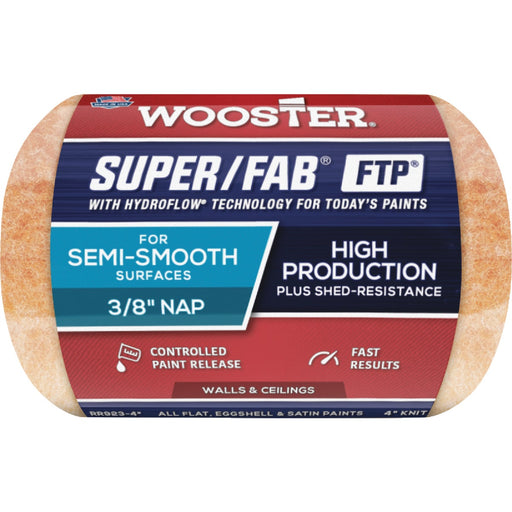 Wooster Super/Fab FTP 4 In. x 3/8 In. Knit Fabric Roller Cover