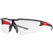 Milwaukee Red & Black Frame Safety Glasses with Clear Anti-Scratch Lenses