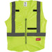 Milwaukee ANSI Class 2 Hi Vis Yellow Safety Vest, Small/Medium