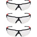Milwaukee Red & Black Frame Safety Glasses with Clear Anti-Scratch Lenses (3-Pack)