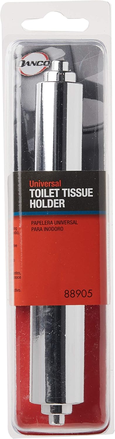Danco 88905 Toilet Paper Holder Rod, Plastic, Chrome