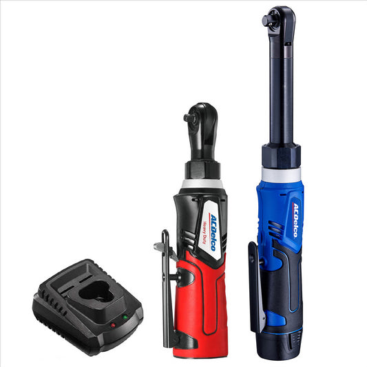 ACDelco ARW1218-K18 G12 Series 12V Li-ion Cordless 3/8"? Extended Ratchet Wrench & �"? Ratchet Wrench Combo Tool Kit
