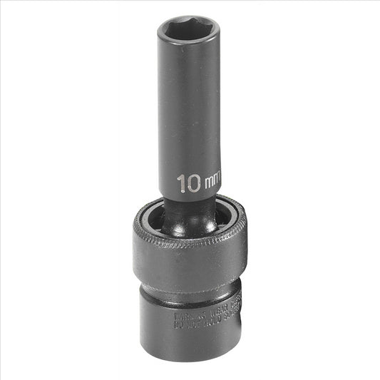 Grey Pneumatic SOC 10MM 3/8D IMP UNIV 6PT DP BLK