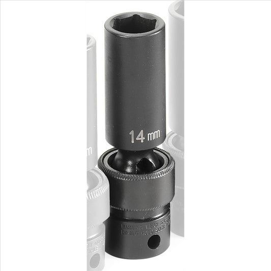 Grey Pneumatic SOC 14MM 3/8D IMP UNIV 6PT DP