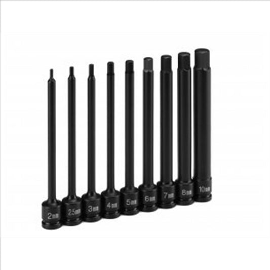 1/4" Dr. 7 Pc.  4" Length Metric Hex Driver Set