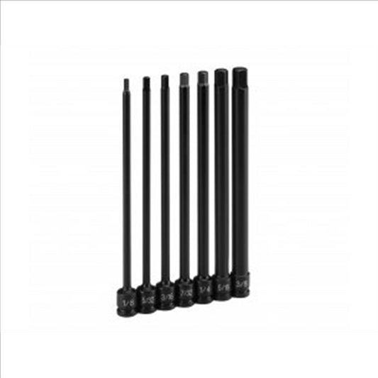 1/4" Dr. 7 Pc.  6" Length Fractional Hex Driver Set