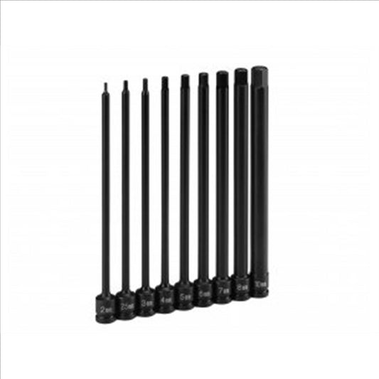 1/4" Dr. 7 Pc.  6" Length Metric Hex Driver Set