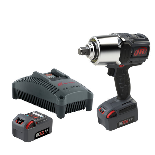 3/4" 20V Cordless Impact Wrench 2 Battery Kit, 2000 ft-lb Torque, Friction Ring, Pistol