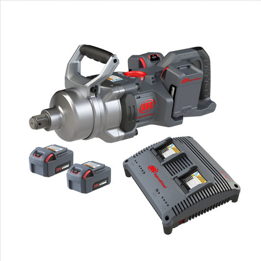 Ingersoll Rand 20V High-torque 1" Cordless Impact Wrench Kit, 2600 ft-lbs Nut-busting Torque, 4 Batteries and Charger