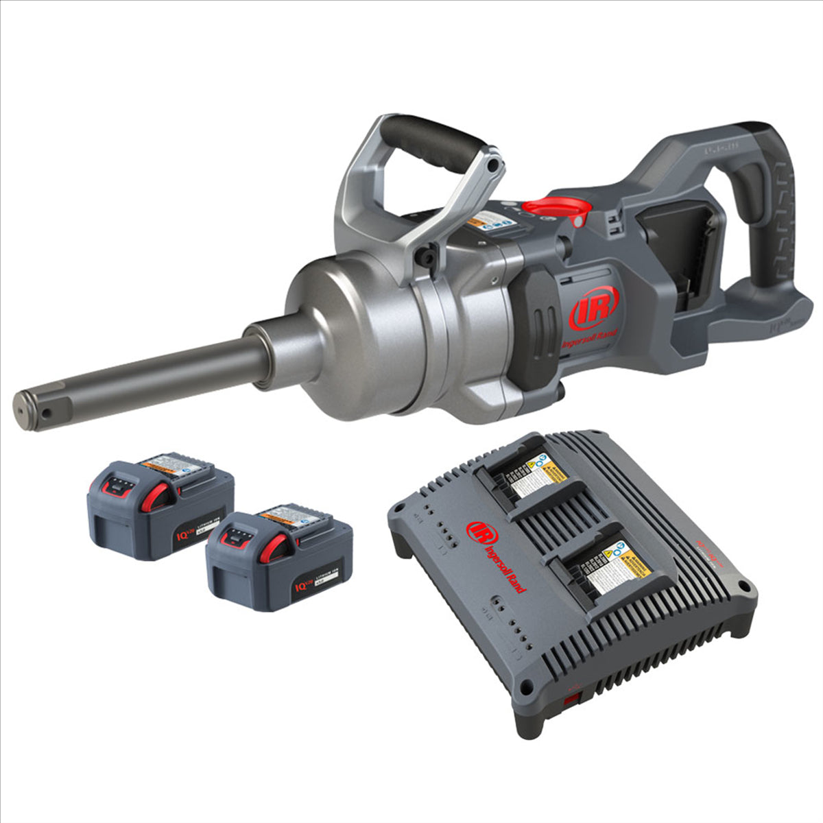 20V High-torque 1" Cordless Impact Wrench Kit, 3000 ft-lbs Nut-busting Torque, 2 Batteries and Charger, 6" Extended Anvil