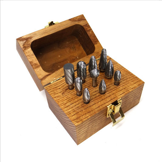 KnKut KnKut 10 Piece Carbide Burr Set with 1/4" Shanks
