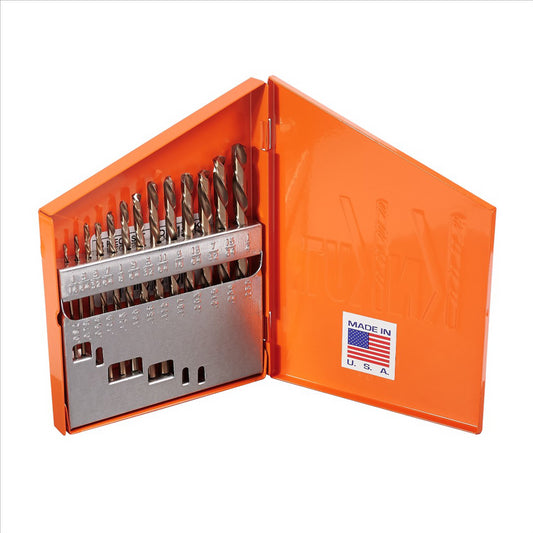 KnKut KnKut 13 Piece Left Hand Jobber Length Drill Bit Set 1/16"-1/4" by 64ths